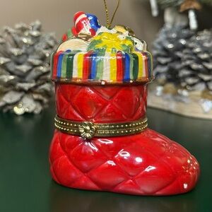 Festive Mr. Christmas Red Christmas Stocking Ornament 12 Days of Christmas